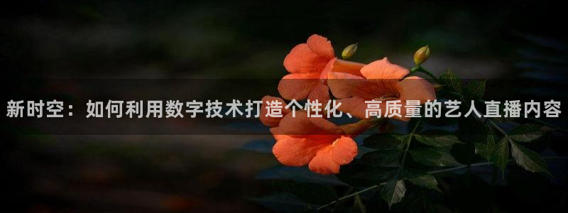 黑白体育直播在线观看篮球：新时空：如何利用数字技术打造个性化、高质量的艺人直播内容